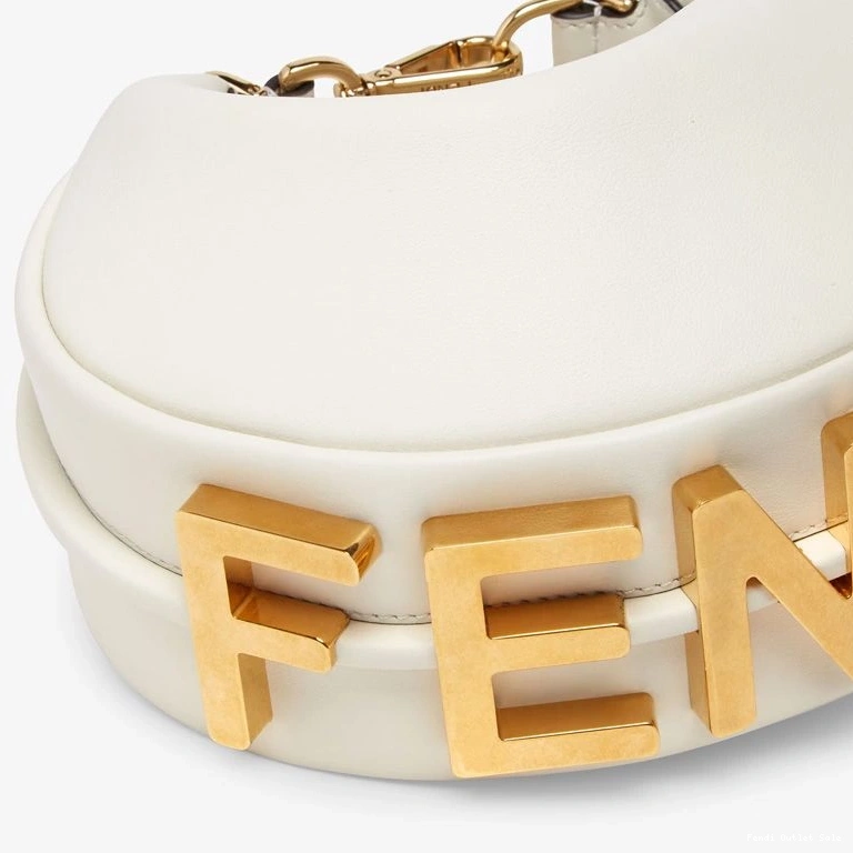 Affordable Leather White Fendigraphy Hobo Bag Fendi Calf Mini In 0805